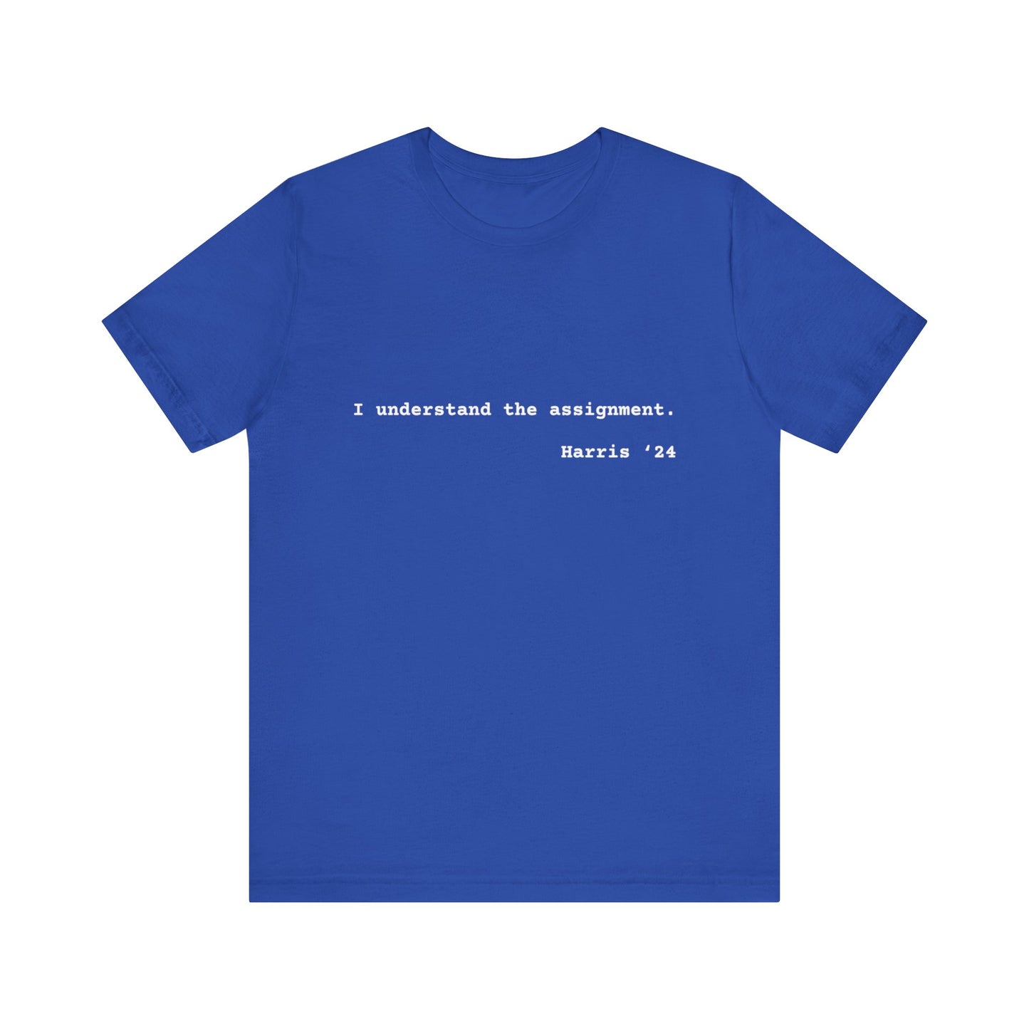 I Understand The Assignment Tee- White Font